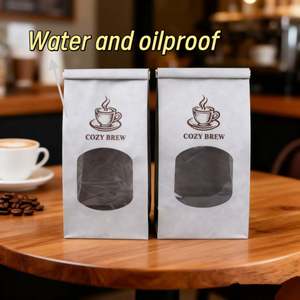 Custom Logo Printed <b>Reusable</b> Tin Tie Kraft Paper <b>Food</b> Packaging <b>Pouches</b> with Recycled Materials for Coffee Whole Bean Storage - Product Image 5