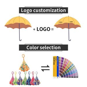 Reverse Folding C Handle Reversible Automatic Windproof <b>Foldable</b> <b>Umbrella</b> for Kids - Product Image 6