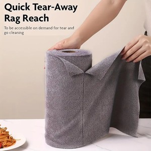 Rouleau de chiffons microfibres multi-usages jaunes, best-seller, <span class=keywords><strong>pour</strong></span> la maison, la <span class=keywords><strong>cuisine</strong></span>, le lavage de voiture et la vaisselle - Product Image 4