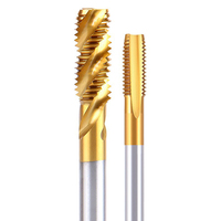 Tarauds de machine à rainure droite en spirale en acier rapide HSS M35 revêtus de titane M3-M12, super résistants à l'usure, pour acier inoxydable