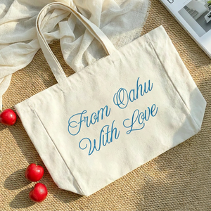 Bolsa de Tela de Algodón Moderna, Ecológica, Personalizada y Bordada, de Gran Capacidad, Resistente, Horizontal, para Compras o Trabajo - Product Image 3