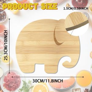 Planche à découper en bambou double face, forme animale tendance, pour la cuisine, réutilisable, écologique et durable - Product Image 6