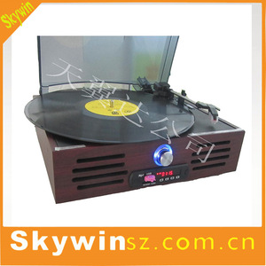 Tocadiscos Vintage Tianyida con Puertos USB y de Audio, para Uso Doméstico, Decorativo, de Madera Maciza Marrón, Regalo Empresarial - Product Image 3