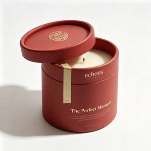 Custom Decorative Paper Cylinder Tube for Luxury Scented Candle <b>Wedding</b> & Holiday <b>Gift</b> Packaging - Product Image 3