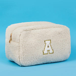 Pochette de maquillage en tissu éponge brodée personnalisée avec fermeture éclair, sac de voyage, rangement extérieur, serviette de plage, sac à cosmétiques, sac à main - Product Image 4