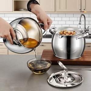 Récipient à saindoux générique Passoire à saindoux multi-usages Grande capacité Pot pour la friture Cuisine Cuisine <span class=keywords><strong>Camping</strong></span> Rangement, 3 <span class=keywords><strong>L</strong></span> - Product Image 4
