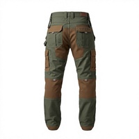 Pantalon de travail décontracté en toile de coton légère, pantalon cargo, ripstop, tactique, imperméable, multi-poches
