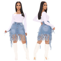 Vente chaude Hottie déchiré Sexy grande taille court femmes Denim décontracté enveloppé hanche jupe dame vêtements