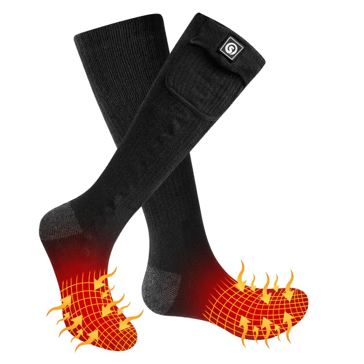 Savior Winter Outdoor Sports Hiking Skiing Best Rechargeable Battery Powered Warming Heated Socks for Men Women