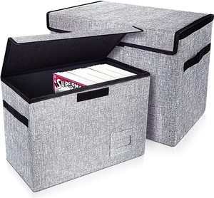 Mould proof and moisture-proof foldable comic book storage with cover storage box Organizer