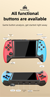 Q21 3,5 Zoll Retro Handheld-Spielkonsole mit TV-Ausgang, Doppel-Joysticks, vorinstallierte 500 Spiele, 1200mAh Akku
