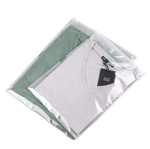 Retail PE Clothing Storage Warnings Printed Transparent Plastic Slider Zipper Bag