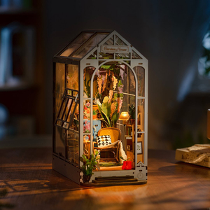 <span class=keywords><strong>Robotime</strong></span> Rolife Maison miniature DIY TGB06, serre de jardin, serre-livres, <span class=keywords><strong>puzzle</strong></span> <span class=keywords><strong>3D</strong></span> <span class=keywords><strong>en</strong></span> <span class=keywords><strong>bois</strong></span>, jouets à assembler, coin lecture - Product Image 3