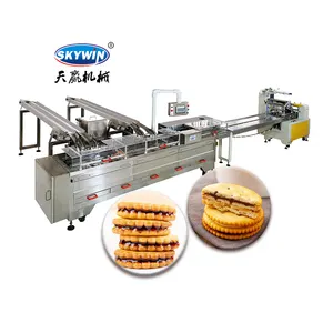 Automatische komplette Produktions linie Sandwich Kekscreme Sandwich maschine