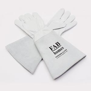 Guantes de piel de cabra de grano Premium, manguitos Extra largos, guante de poda de rosas a prueba de espinas, guantes de jardinería de cuero - Product Image 3