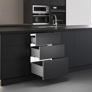 <span class=keywords><strong>Cajón</strong></span> Moderno de Acero Delgado de 80 mm de Alto, Pared Lateral Ultrafina con Cierre Suave, Correderas de <span class=keywords><strong>Cajón</strong></span> Ocultas, Resistente, para Cocina y Comedor - Product Image 3