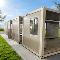 Maison conteneur pliable moderne à séparation humide/sèche, certifiée CE, pour unité de glamping, dortoir de travailleurs, lodge