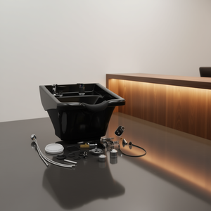 Lavabo de Plástico ABS Negro para Salón de Belleza con Función de Mezcla de Colores para Estilistas y Equipos de Spa - Product Image 2