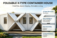 Maison modulaire pliable 5,8*2,46*2,48m, petite taille, conteneur préfabriqué pliable, idéale pour bureau, salle de sécurité, poste de garde