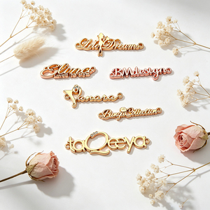 Wholesale Custom Engraved Metal Brand <b>Name</b> <b>Tag</b> Personalized Embossed Metal Logo Label for Clothing Scarves Shoe Garment - Product Image 3