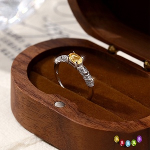 9 Wholesale 4*6mm Oval Cut Crystal <b>Rings</b> Adjustable Natural Stones 925 Sterling <b>Silver</b> Minimalist <b>Stack</b> Casual Jewelry For Women - Product Image 2