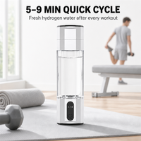 Bouteille d'eau hydrogénée à électrolyse rapide 4000ppb SPE PEM 208ml Batterie longue durée Rechargeable par USB