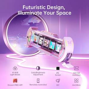 Divoom Times Gate Horloge numérique <span class=keywords><strong>de</strong></span> jeu rose mignonne Smart App-Controlled Weather Forecast Stock Market/Exchange Rate Social Media - Product Image 4