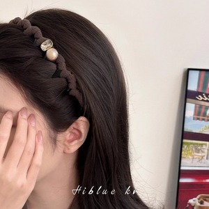 High skull top toothed fabric wavy headband women wash <b>face</b> hairpin non-slip headdress high sense of light luxury 2026 new style - Product Image 4