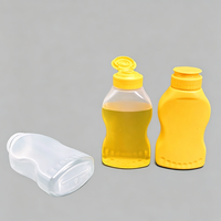 Bouteille vide en PE de 220 ml de qualité alimentaire pour mayonnaise, vinaigrette, sauce chili, ketchup, sauce BBQ piquante, condiment, sauce à presser