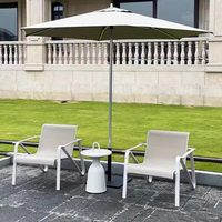 Ensemble de canapé et table basse d'extérieur en alliage d'aluminium, résistant à la pluie et au soleil, mobilier de patio créatif pour villa et cour