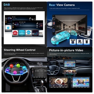 Autoradio Podofo 7'' 4+64G Double Din avec Carplay/Android Auto sans fil, Wifi, GPS, <span class=keywords><strong>USB</strong></span>, Bluetooth, clavier piano, charge rapide, stéréo de voiture - Product Image 3