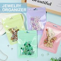 Bolsas de Mylar Reutilizables de 4 x 6 Pulgadas a Prueba de Olores con Ventana Transparente, Bolsas Planas para Pequeñas Empresas, Bolsas para Dulces, Coloridas
