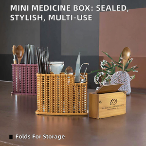 Portable Foldable <b>Mini</b> Medicine <b>Box</b> Sealed <b>Storage</b> High Aesthetic Value Travel Jewelry <b>Box</b> for Bathroom and Wardrobe - Product Image 2