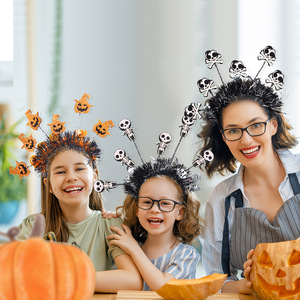 Diademas de Plástico y Fieltro FEIQU para Halloween, Diadema con Diseño de Calabaza y Araña, Decoración Espeluznante para Fiestas, Redonda y Radial - Product Image 5