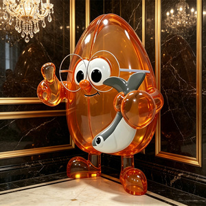 รูปปั้นมาสคอตแคปซูลวิตามินเรซิ่นสีส้มใสสุดสร้างสรรค์ ตุ๊กตาเรซิ่นรูปปลาอุ้ม<span class=keywords><strong>ตัว</strong></span>การ์ตูนน่ารัก - Product Image 5