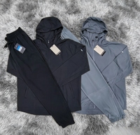Ensemble de survêtement de sport OEM en gros pour hommes : veste pull d'automne + pantalon de sport, idéal pour la course, le fitness et le jogging – Ensemble 2 pièces pour l'entraînement