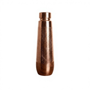 Modern Design 100% Copper Water Bottle For Home Decoration Drinkware Uses Eco Friendly <b>Metal</b> Water Bottle High Quality - Product Image 1