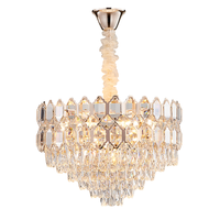 Lustre en cristal de fabrication chinoise pour plafond voûté, hauteur de cathédrale, longueur sur mesure à bon prix