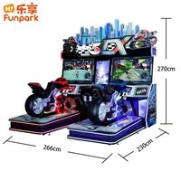 Machine de jeu vidéo d'arcade de course de motos, simulateur de conduite de moto à monnayeur, à vendre