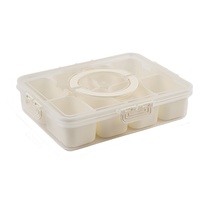 Boîte de rangement hermétique à 4/8 compartiments, avec drain, pour la cuisine, le réfrigérateur, de qualité alimentaire, portable