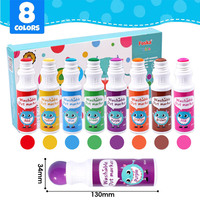 Petit MOQ, 60 ml grande capacité, 8 couleurs, marqueurs de bingo multi-usages sûrs et lavables pour la peinture à l'encre, pour les activités artistiques et créatives des enfants d'âge préscolaire