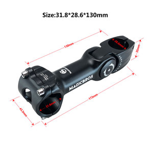 Aluminum Alloy Long Bicycle <strong>Stem</strong> +/-60 Degrees Adjustable Riser for MTB Ebike <strong>Folding</strong> Bike Road Bike Handlebar - Product Image 4