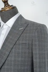 Traje de limpieza en seco de talla grande para hombre, nuevo diseño, entrega rápida, color gris