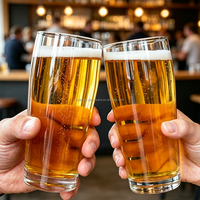 Verres à boire soufflés à la machine pour jus/lait/bière/café 330 ml et 400 ml