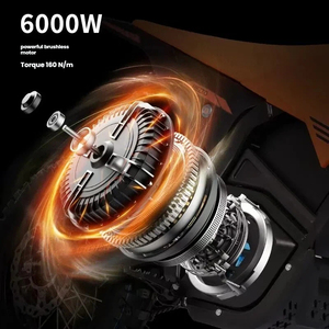 มอเตอร์ไซค์สำหรับผู้ใหญ่กำลังสูง พร้อมมอเตอร์ไร้แปรงถ่าน 48V 60V แบตเตอรี่ความจุขนาดใหญ่สำหรับการเดินทางในเมืองระยะไกล - Product Image 3