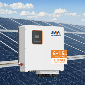 อินเวอร์เตอร์พลังงานแสงอาทิตย์แบบไฮบริด Megarevo รุ่น US Version สามเฟส 4 MPPTs สำหรับเชื่อมต่อกับระบบไฟฟ้า 8-12 กิโลวัตต์ แรงดันสูง 380V/400V แบตเตอรี่ คลื่นไซน์บริสุทธิ์ 99% - Product Image 1