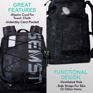 Échantillon gratuit : Sac de ski et de bottes rembourré de qualité supérieure, format combo, pour skis et bottes de snowboard jusqu'à 200 cm, dans un sac de ski de 25 L. - Product Image 3