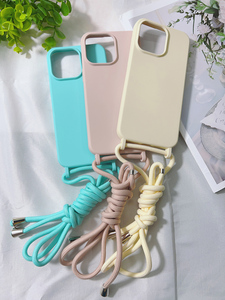 <span class=keywords><strong>Coque</strong></span> de téléphone antichoc en silicone TPU à prix d'usine pour <span class=keywords><strong>iPhone</strong></span> 14 15 Pro Max avec sangle bandoulière et cordon tour de cou - Product Image 2