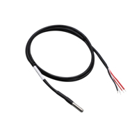 Sonde de température numérique étanche RPD, précision 0,5°C, plage -55~+125°C, câble blindé 3 conducteurs en acier inoxydable