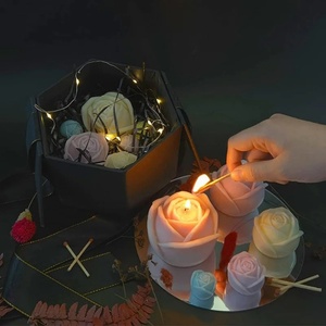 Juego de 6 moldes de silicona 3D con forma de rosa y bola de hilo para velas, repostería DIY y cera de soja - Product Image 6